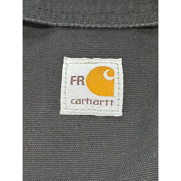 Carhartt FR 101625 Jacket Mens XL Black Quilt Lined Duck Coat Workwear NFPA 2112 - Picture 6 of 10